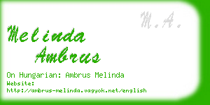 melinda ambrus business card